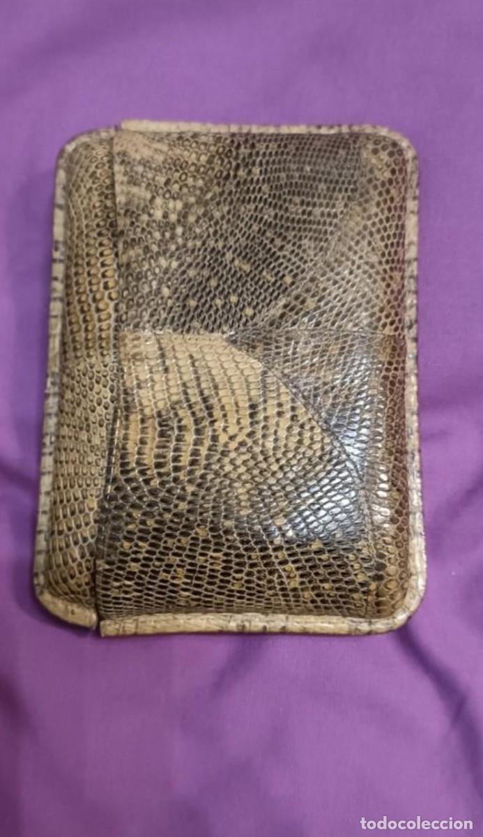 Antiguidades: Pitillera piel a&ntilde;os 50-60