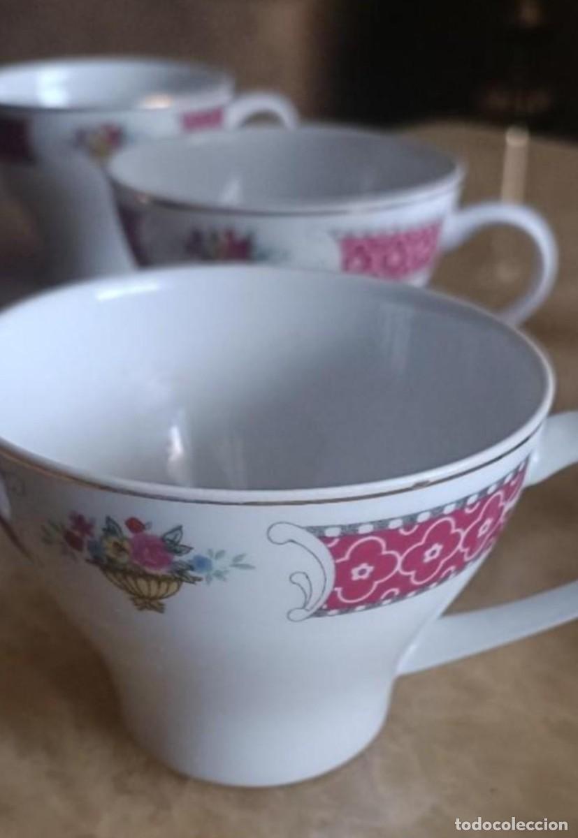 Antig&uuml;edades: Lote 5 tazas y platitos de caf&eacute; - Foto 1