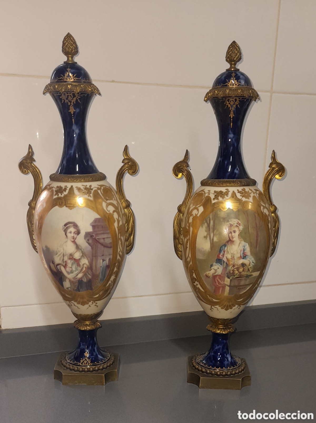 Oggetti Antichi: Pareja de Jarrones S.XIX