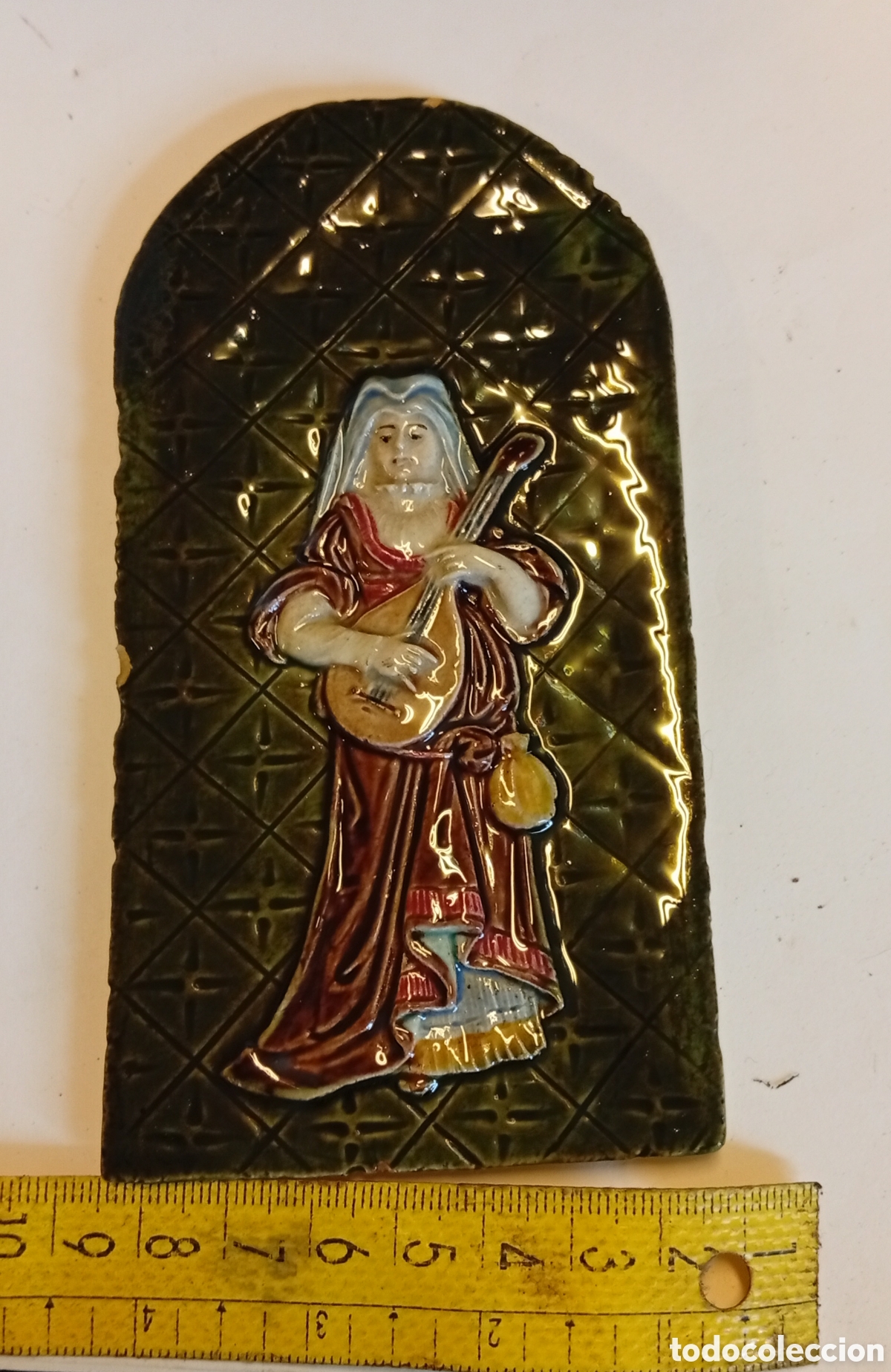 Antiques: Muy antiguo preciosa cer&aacute;mica azulejo