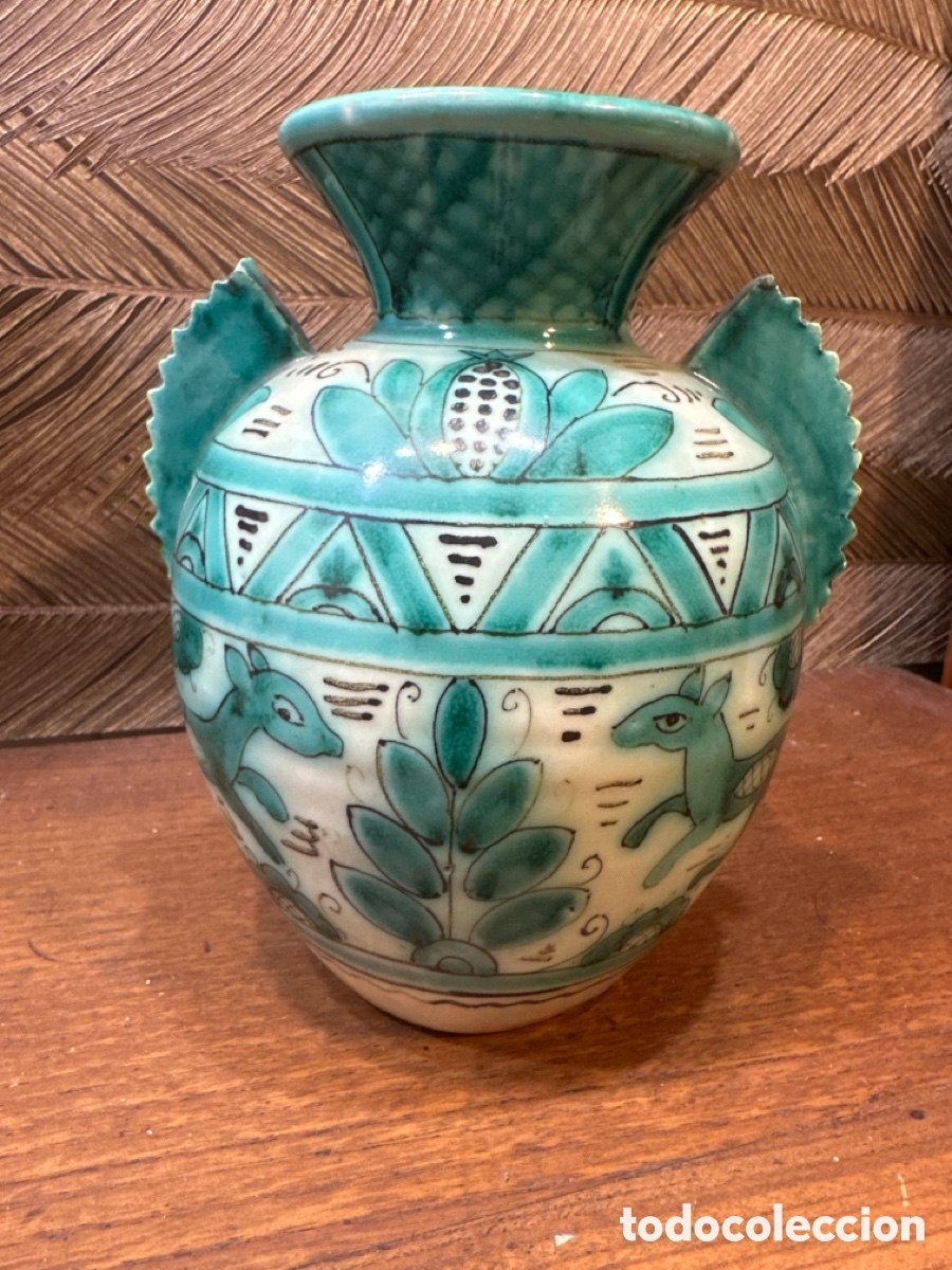 Antig&uuml;edades: Jarr&oacute;n cer&aacute;mica antiguo Puente Arzobispo (Toledo) Pedro de la Cal ( rueda de Santa Catalina)