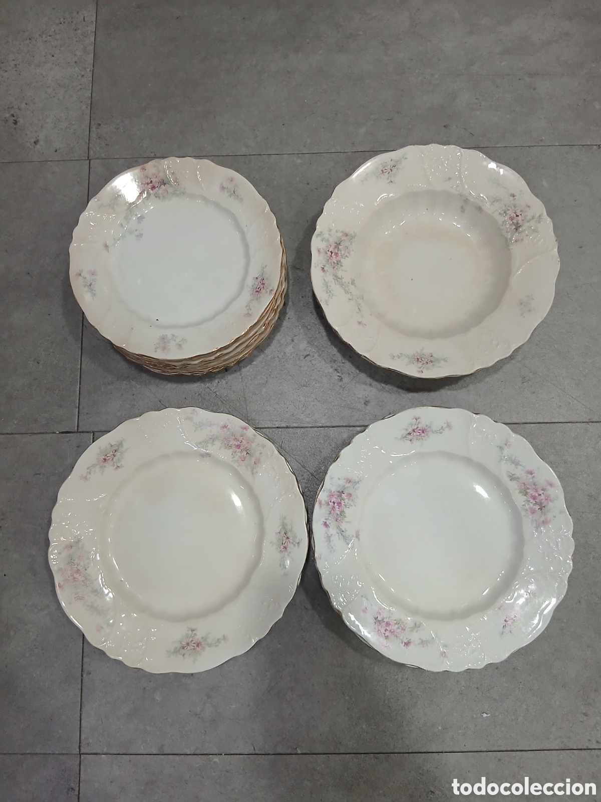 Antiguidades: Gran lote de platos China Opaca. (L98)