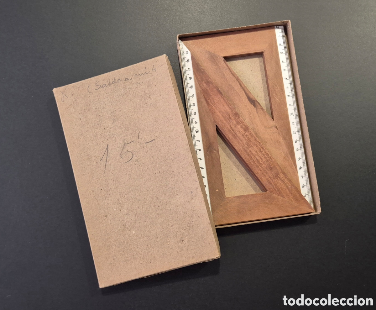 Antiguidades: Lote 5 antiguos cartabones madera a&ntilde;os 60 material escolar