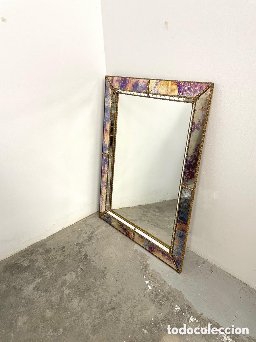 Antig&uuml;edades: Espejo veneciano con marco estilo Hollywood Regency