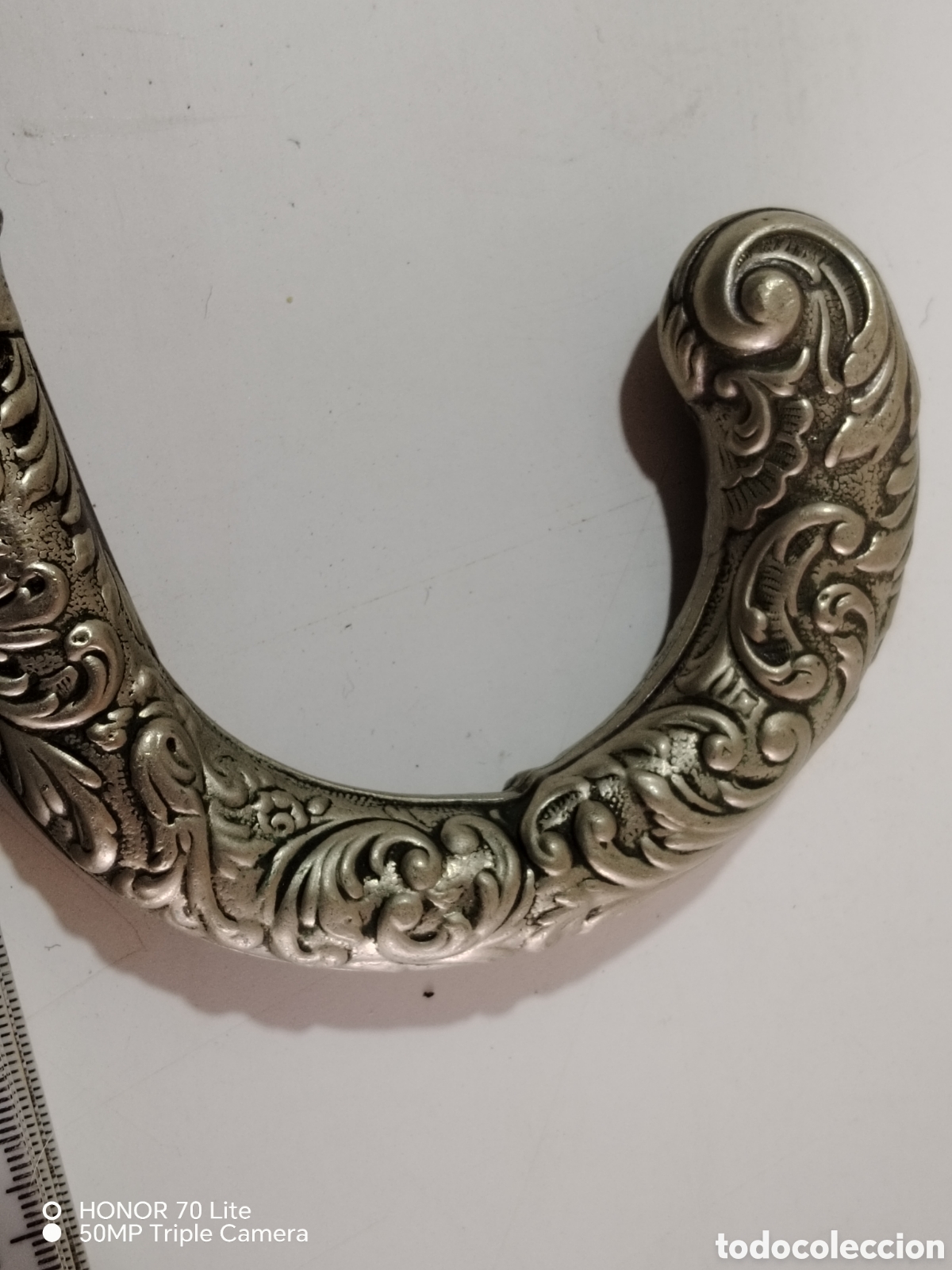 Antig&uuml;edades: Bast&oacute;n antiguo con mango color plata