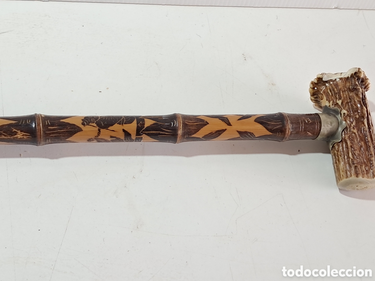 Antig&uuml;edades: Bast&oacute;n antiguo con mango de hasta - Foto 2