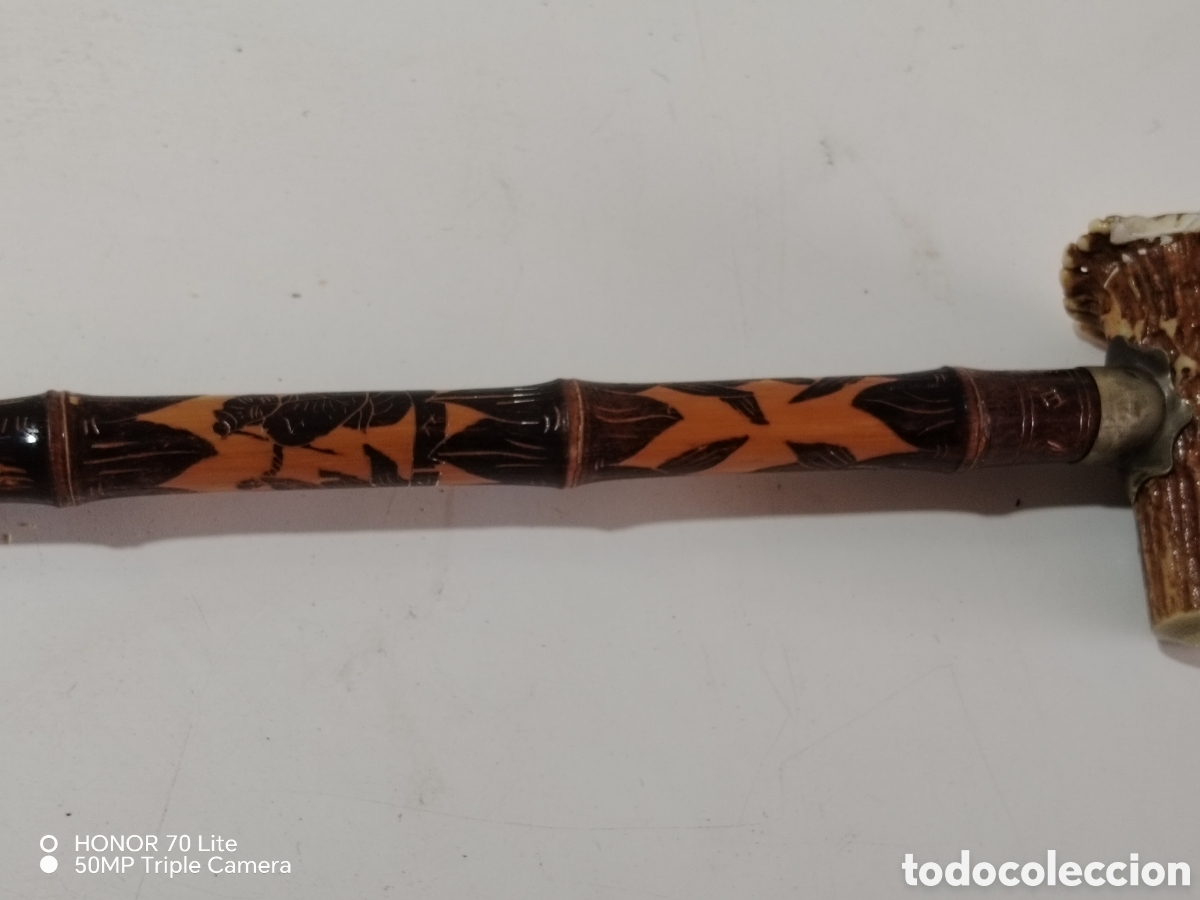 Antig&uuml;edades: Bast&oacute;n antiguo con mango de hasta - Foto 3