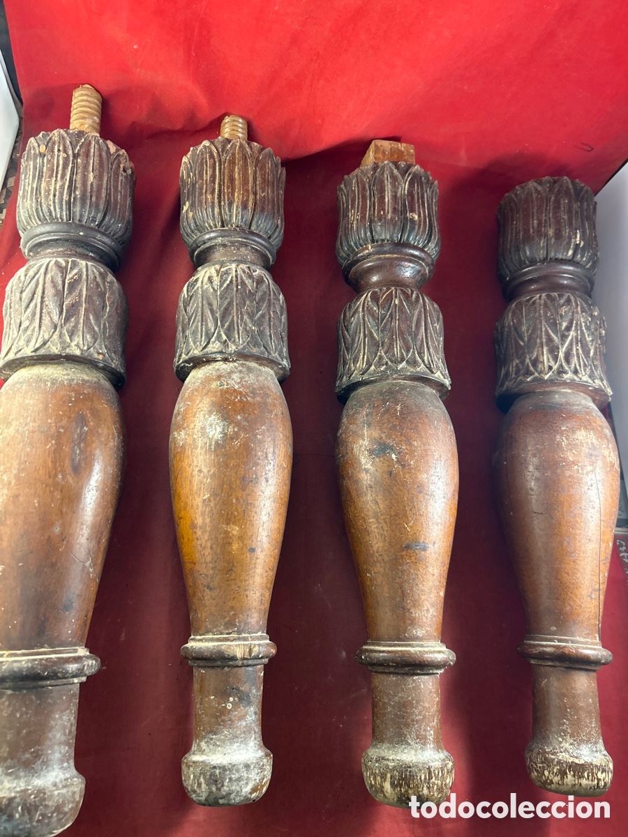 Antig&uuml;edades: PATAS DE MADERA ANTIGUAS MESA - Foto 2