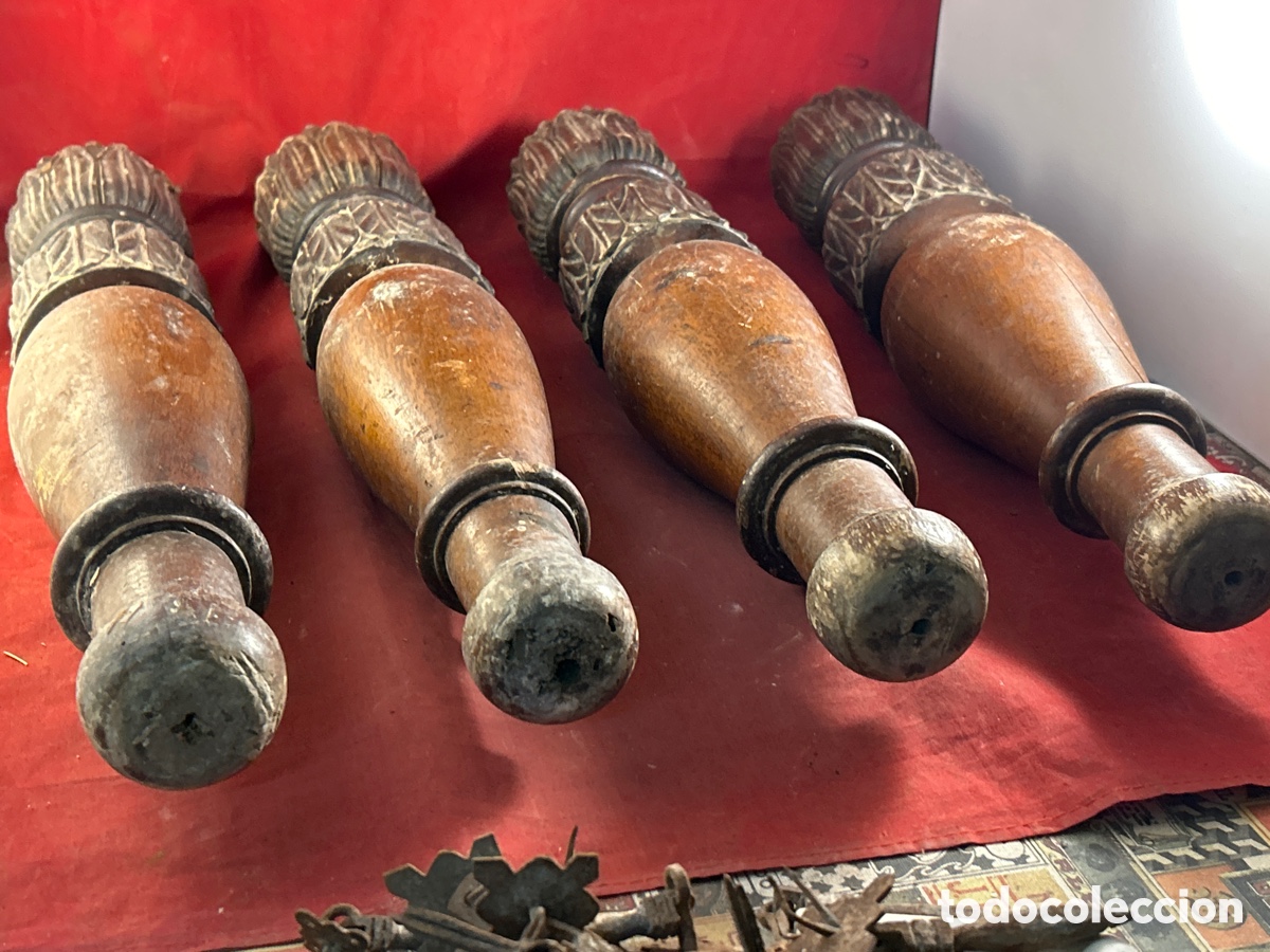 Antig&uuml;edades: PATAS DE MADERA ANTIGUAS MESA - Foto 3
