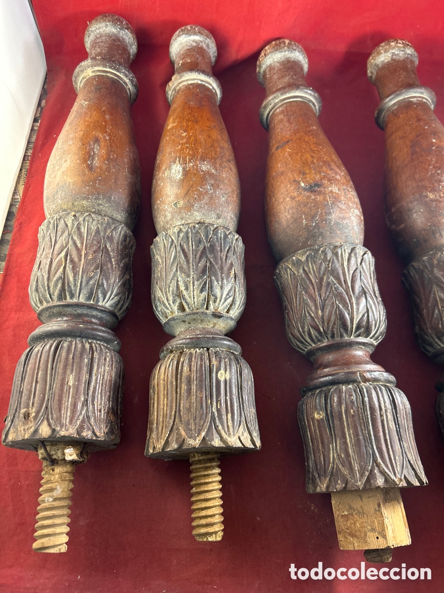Antig&uuml;edades: PATAS DE MADERA ANTIGUAS MESA - Foto 5