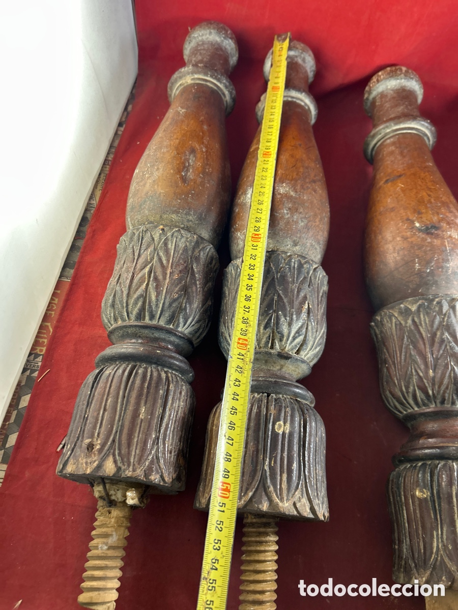 Antig&uuml;edades: PATAS DE MADERA ANTIGUAS MESA - Foto 6