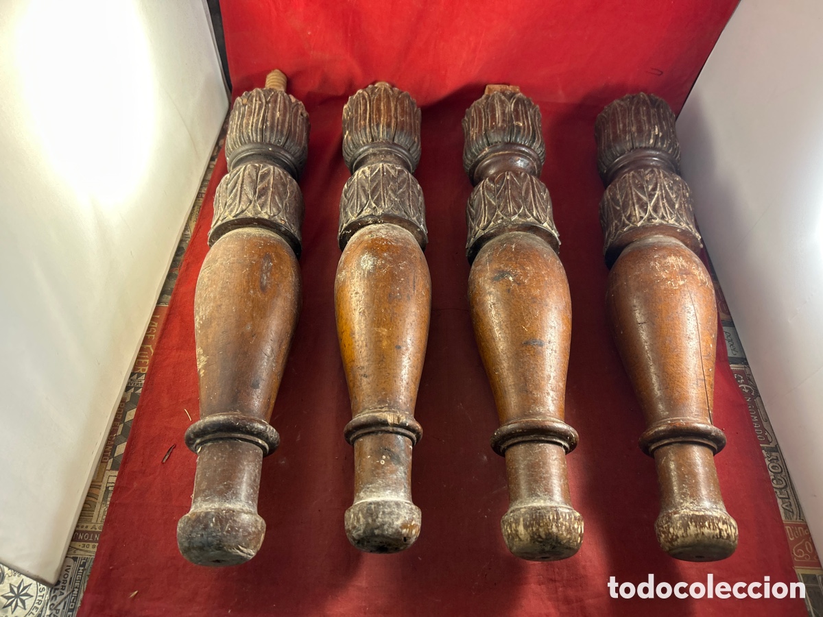 Antiques: PATAS DE MADERA ANTIGUAS MESA