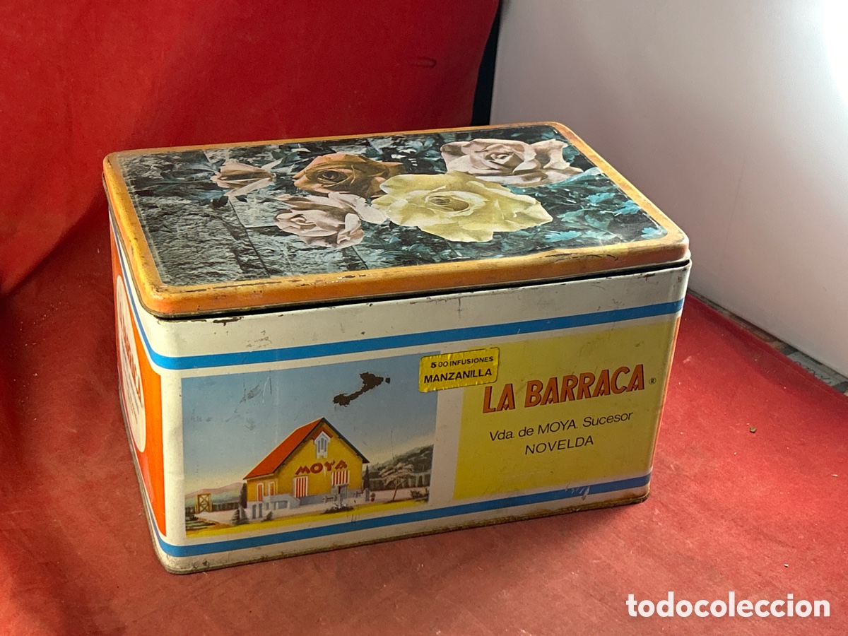 Antiques: CAJA MET&Aacute;LICA COLORANTE LA BARRACA NOVELDA