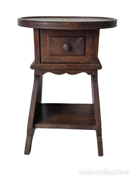 Antig&uuml;edades: Mesa de Centro R&uacute;stica - Mesita, Revistero con Caj&oacute;n - Madera de Roble