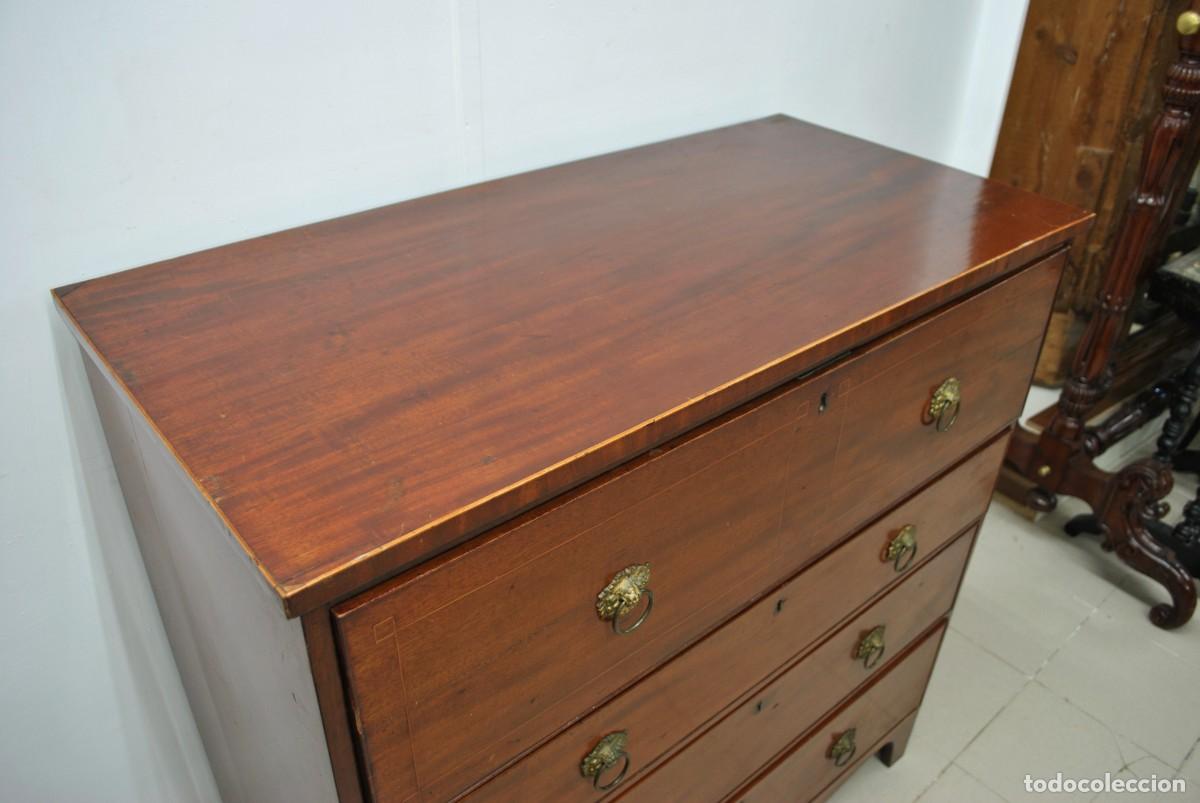 Antig&uuml;edades: C&Oacute;MODA SECRETER ESCRITORIO ABATIBLE - Foto 3