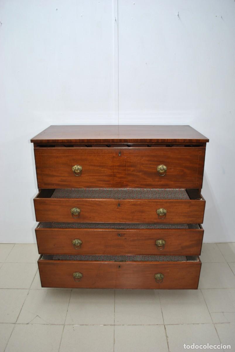 Antig&uuml;edades: C&Oacute;MODA SECRETER ESCRITORIO ABATIBLE - Foto 6