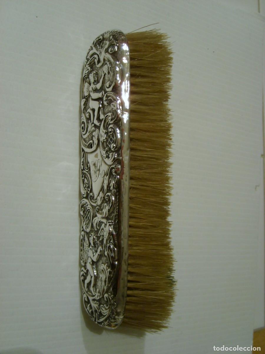 Antig&uuml;edades: ANTIGUO CEPILLO DE PLATA. BIRMINGHAM. A&Ntilde;O 1896. SOLID SILVER BRUSH - Foto 2