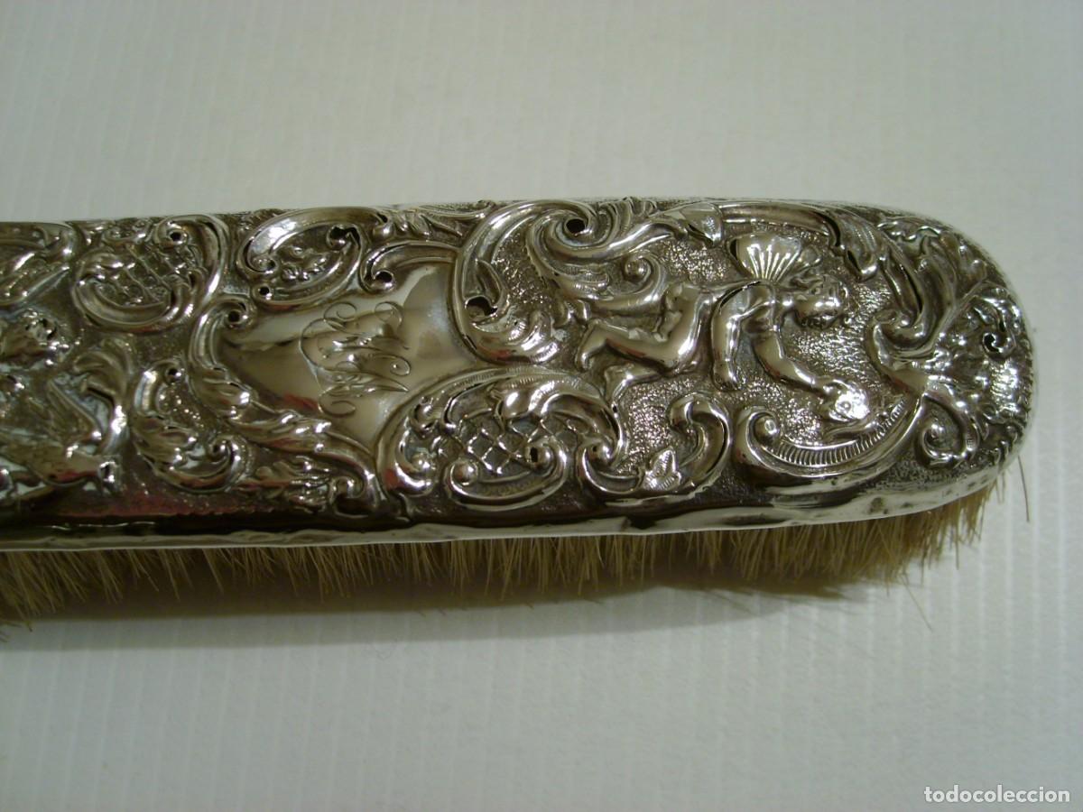 Antig&uuml;edades: ANTIGUO CEPILLO DE PLATA. BIRMINGHAM. A&Ntilde;O 1896. SOLID SILVER BRUSH - Foto 10