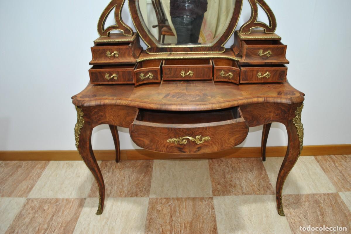 Antig&uuml;edades: TOCADOR LUIS XV CON BRONCES Y ESPEJO - Foto 6