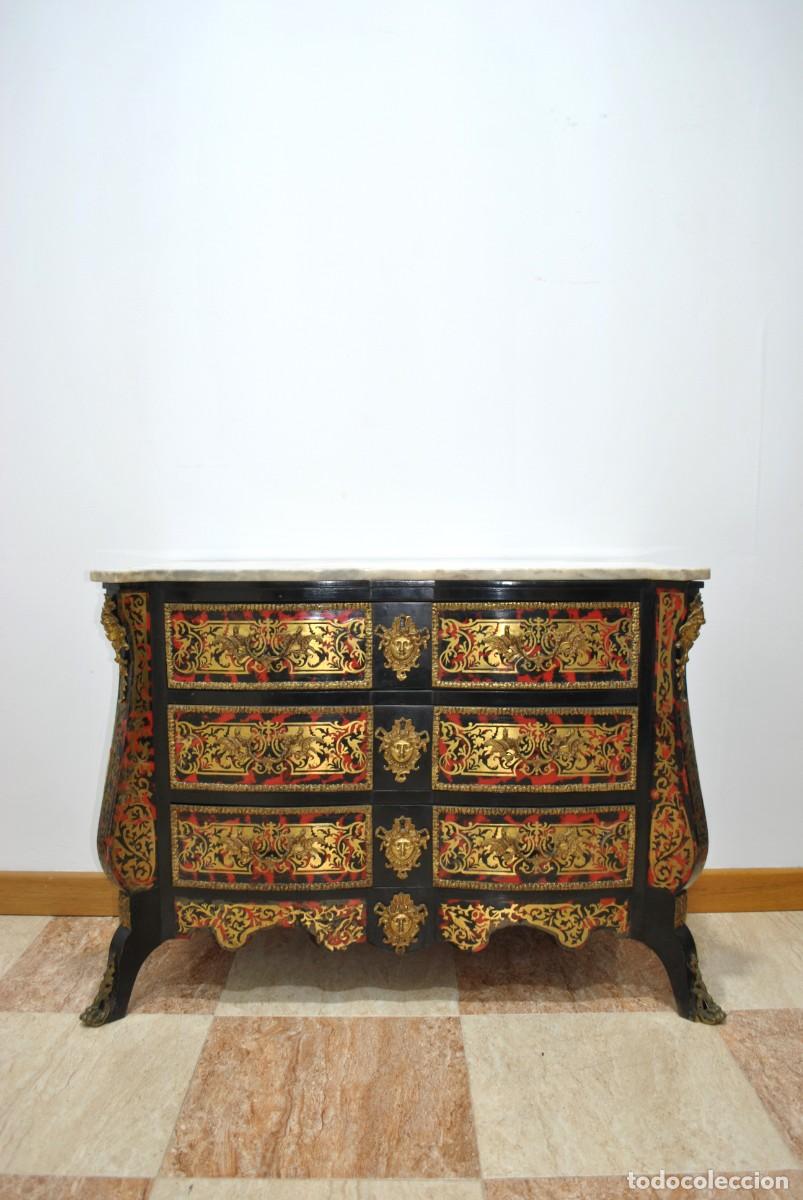 Antig&uuml;edades: C&Oacute;MODA NAPOLE&Oacute;N III DE MADERA EBONIZADA - Foto 1