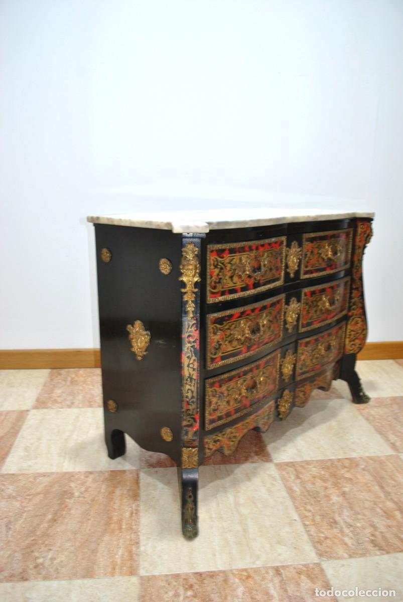 Antig&uuml;edades: C&Oacute;MODA NAPOLE&Oacute;N III DE MADERA EBONIZADA - Foto 6