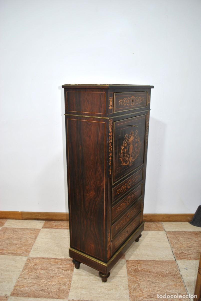Antig&uuml;edades: ESCRITORIO SINFONIER MARQUETER&Iacute;A - Foto 4