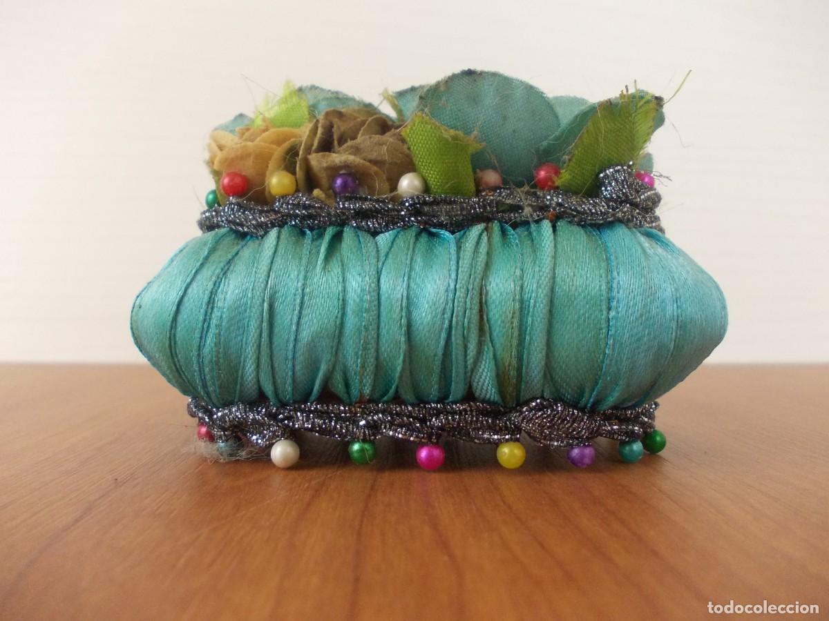 Antig&uuml;edades: Canastilla jab&oacute;n ambientador Heno de Pravia artesanal vintage decoraci&oacute;n alfiletero