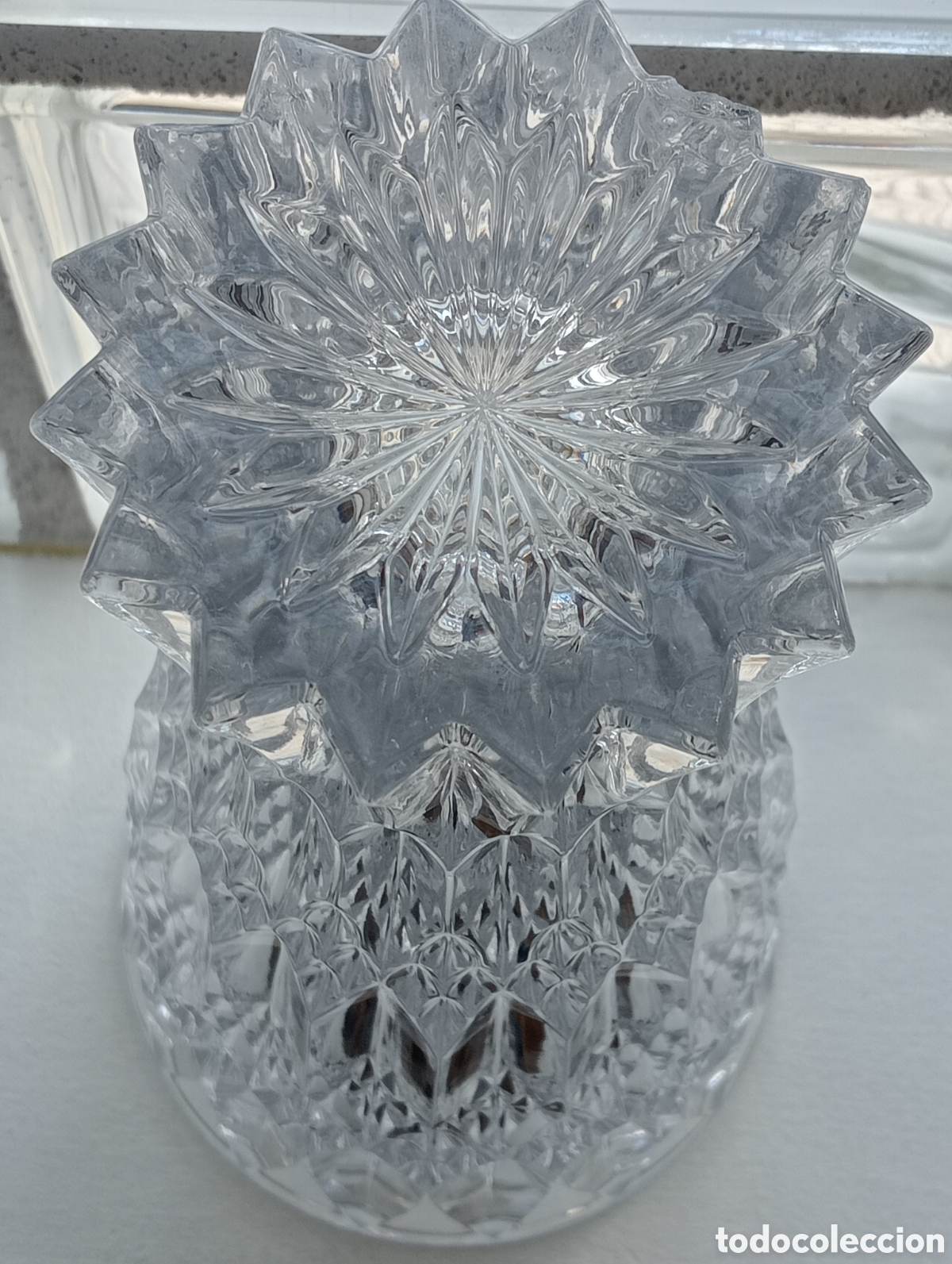 Antiques: Jarr&oacute;n y cubitera nueva de cristal talladod