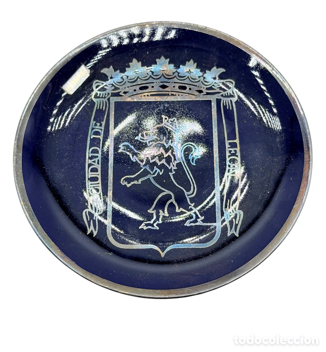 Antig&uuml;edades: Plato Her&aacute;ldico pintado en Plata