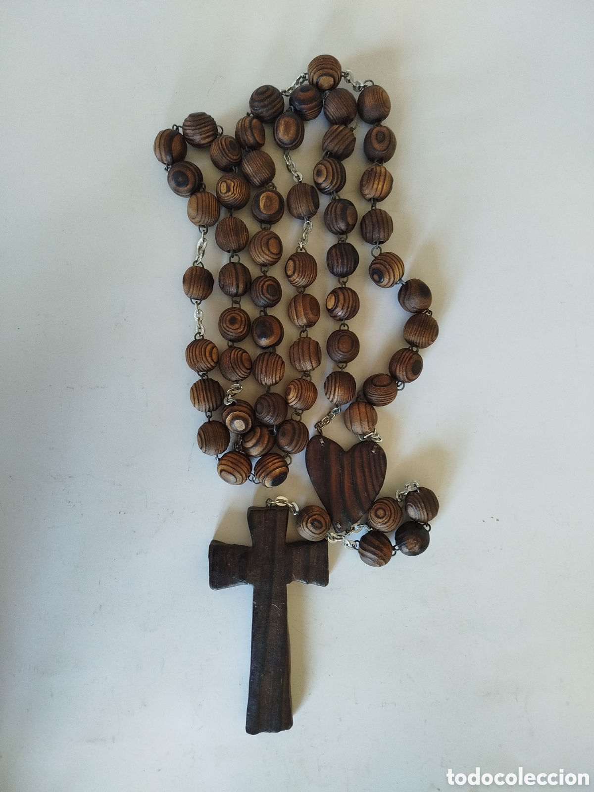 Antig&uuml;edades: ROSARIO DE MADERA GRANDE. - Foto 1