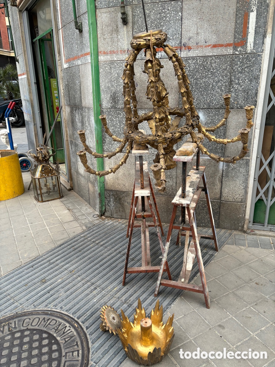 Antig&uuml;edades: Lampara tipo &ldquo;Ara&ntilde;a &ldquo;. S.XIX - Foto 2