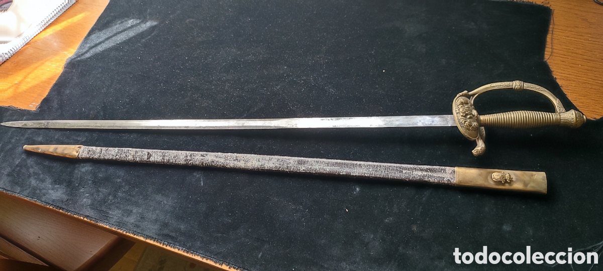 Antig&uuml;edades: Espada espa&ntilde;ola de ce&ntilde;ir fabrica de Toledo a&ntilde;o 1867