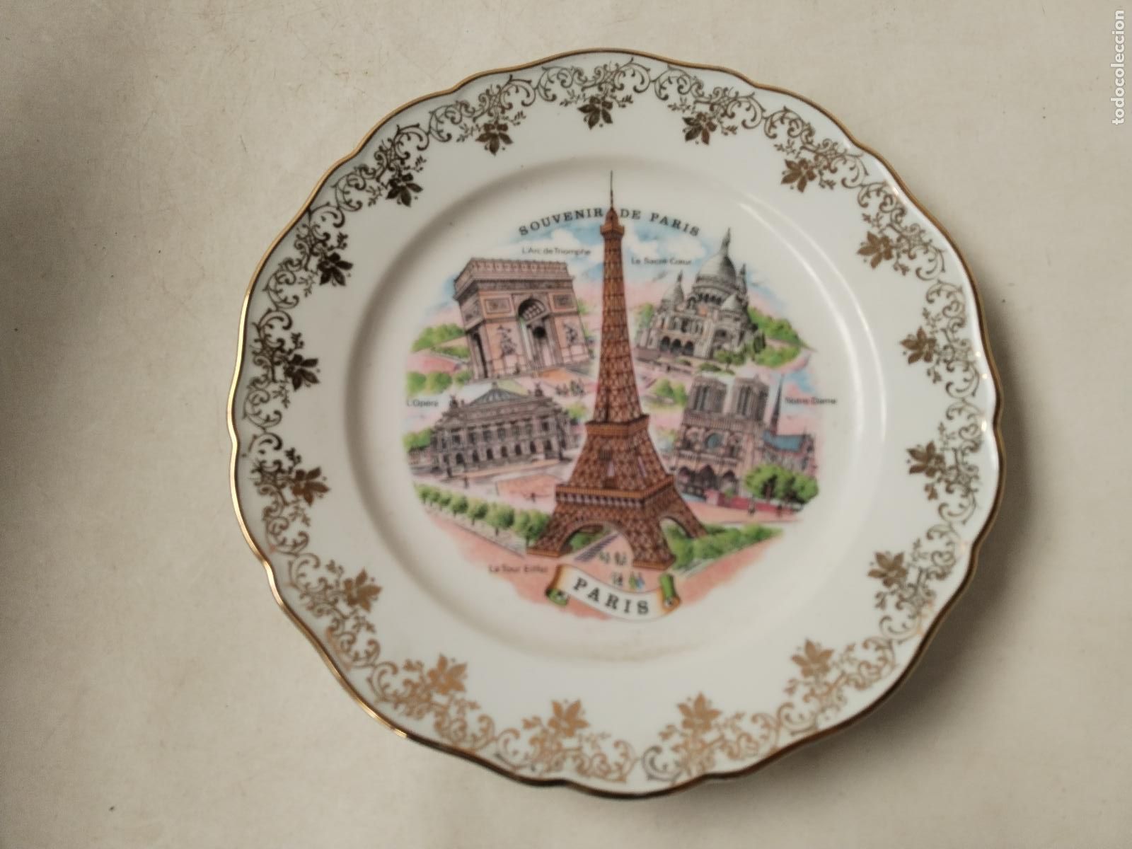 Antig&uuml;edades: plato de paris, porcelana de limoges