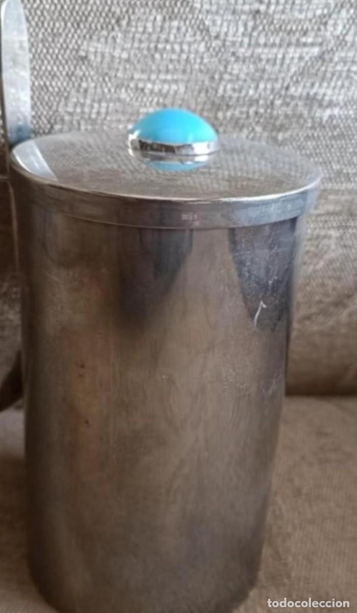 Antig&uuml;edades: Azucarero y cucharilla Alpaca