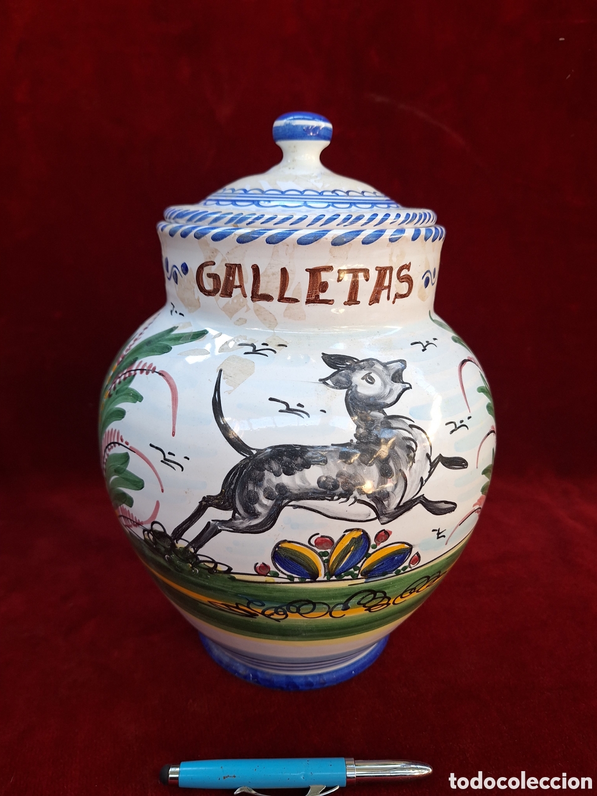 Antig&uuml;edades: Antiguo tarro de ceramica Puente del Arzobispo!