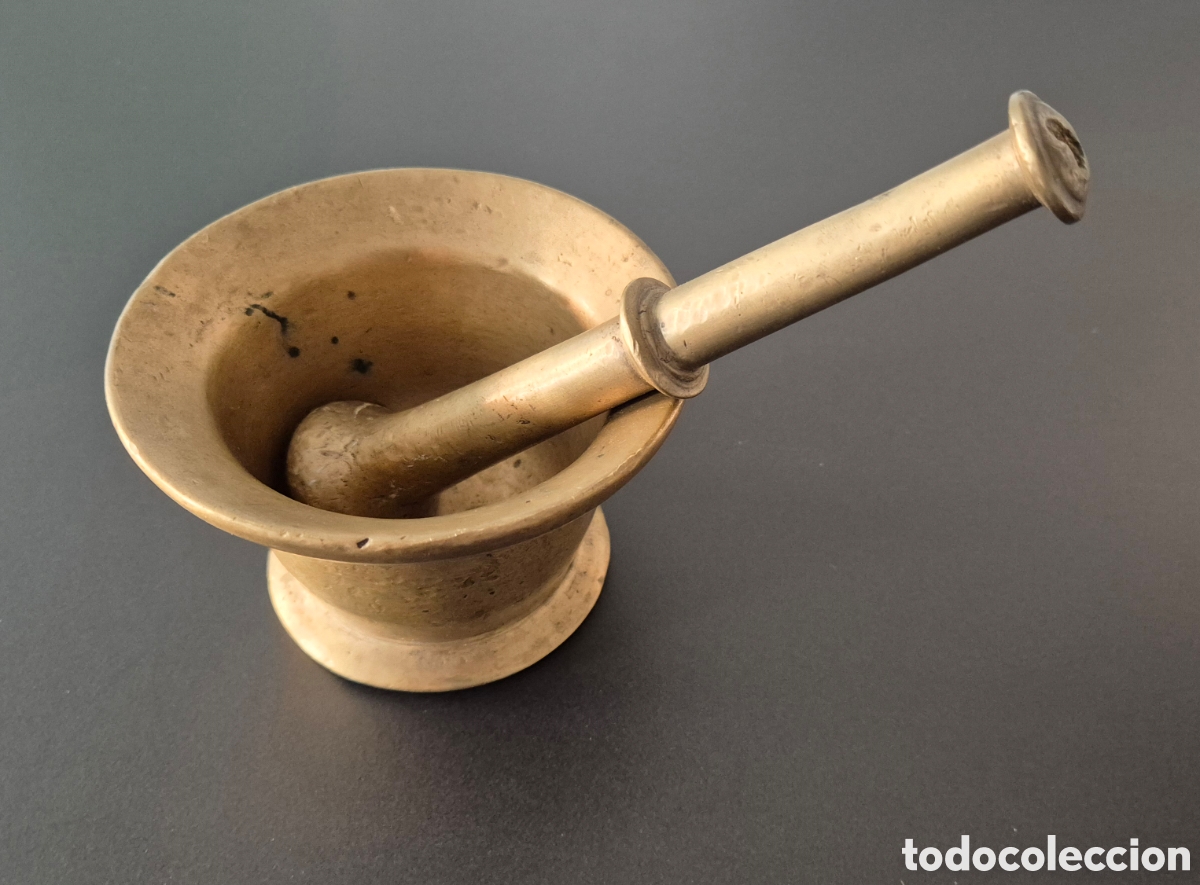 Antig&uuml;edades: Mortero antiguo bronce con maza