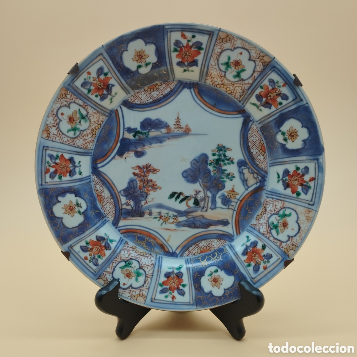 Antiques: PLATO CHINO SIGLO XVIII QIANLONG (1736-1795) ESTILO IMARI &ndash; DINAST&Iacute;A QING &ndash; PORCELANA ANTIGUA CHINA