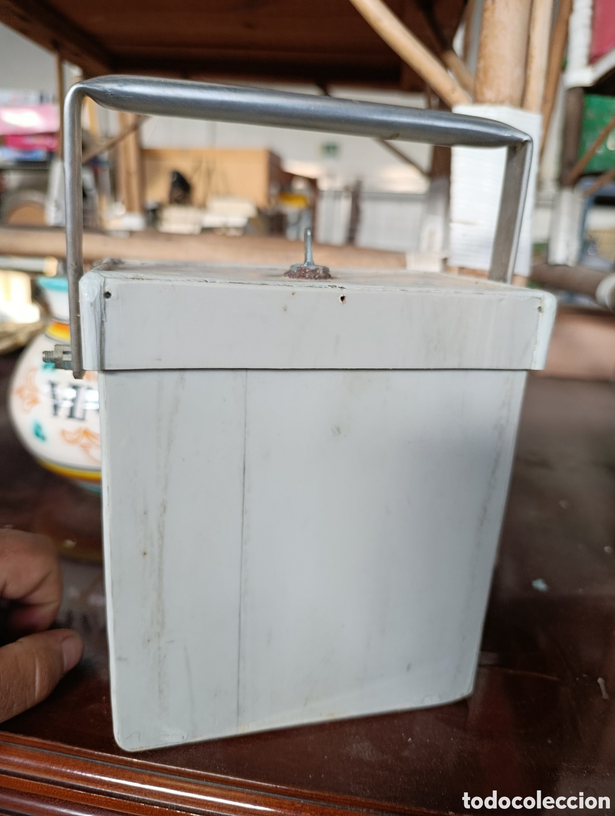 Antig&uuml;edades: Linterna de barco a bateria para restaurar. - Foto 5