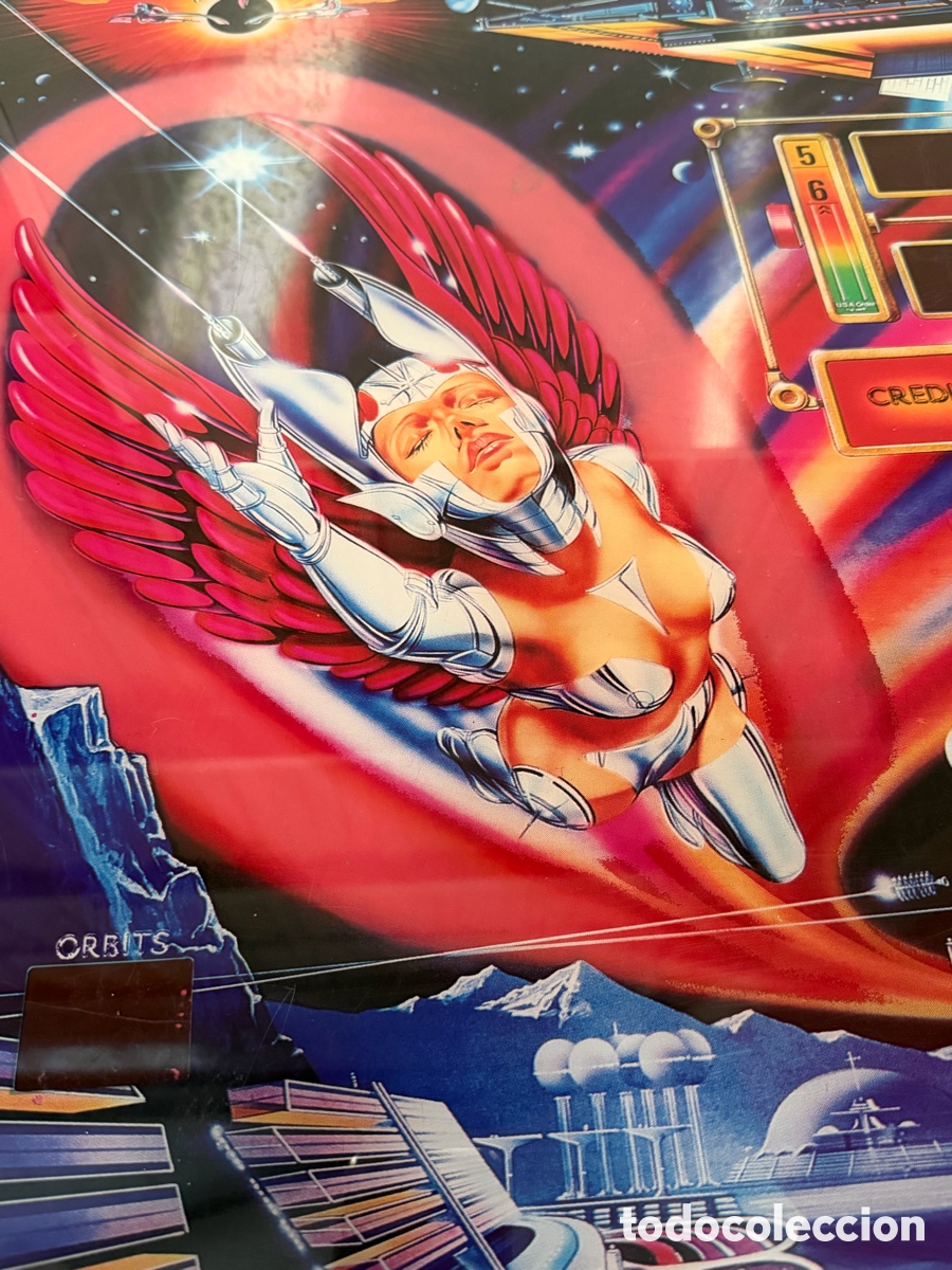 Antig&uuml;edades: Backglass Pinball Moon Light Original - Foto 4