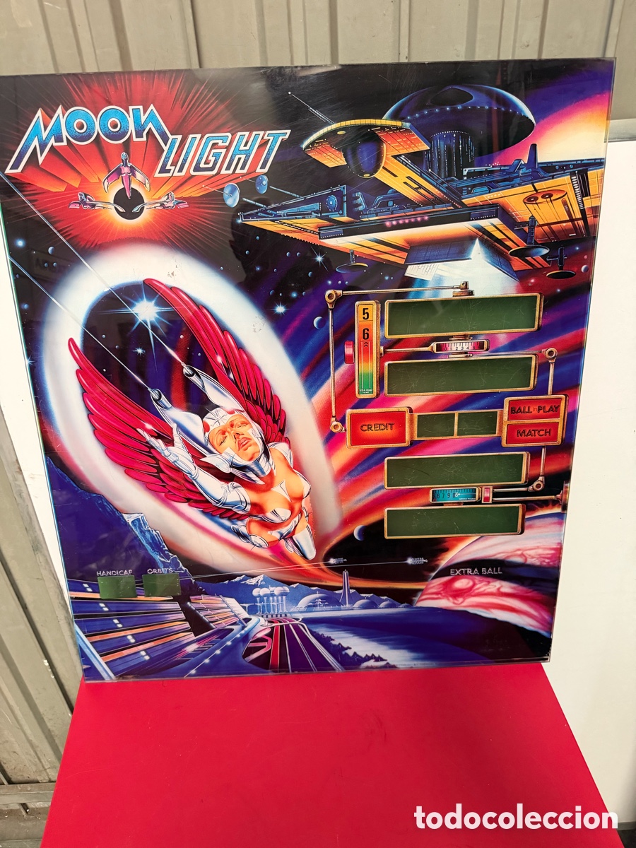 Antig&uuml;edades: Backglass Pinball Moon Light Original - Foto 1