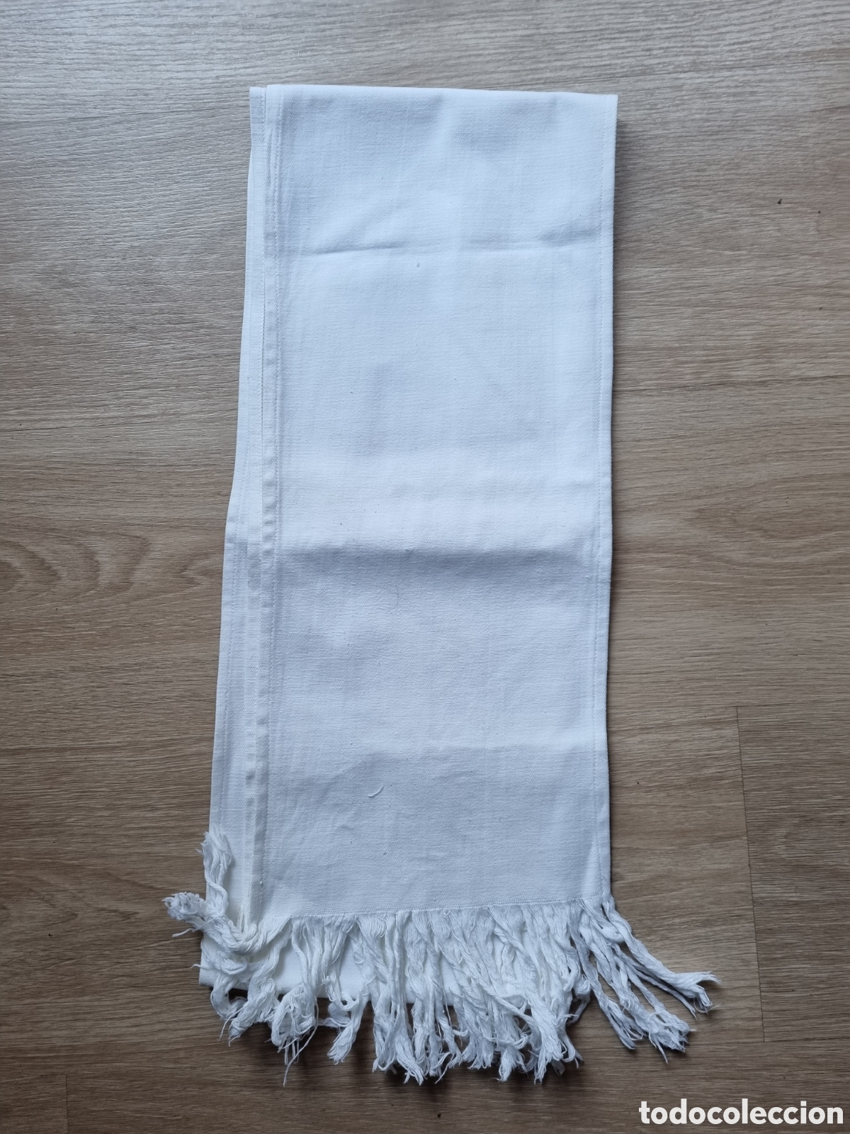 Antig&uuml;edades: Antigua faja hombre. Sin uso. Blanca. 200 x 20 cm. Perfecta.