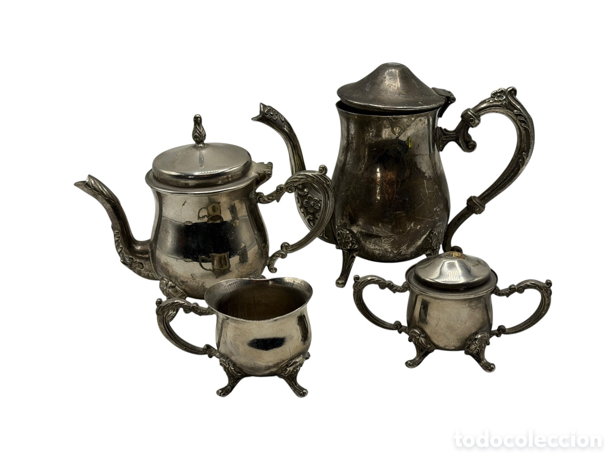 Antig&uuml;edades: Antigua Lote de Jarras Plateadas