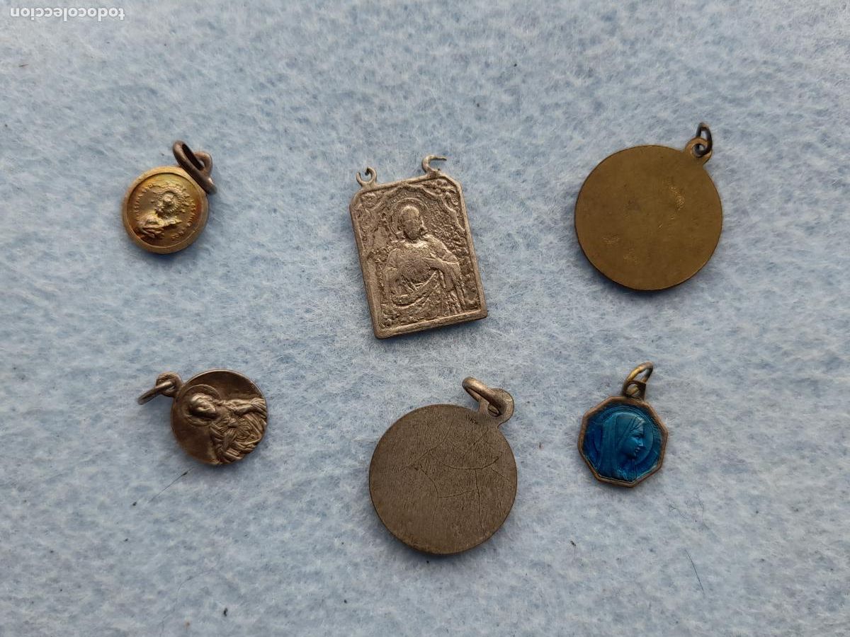 Antig&uuml;edades: Lote 6 Medallitas Religiosas. - Foto 2