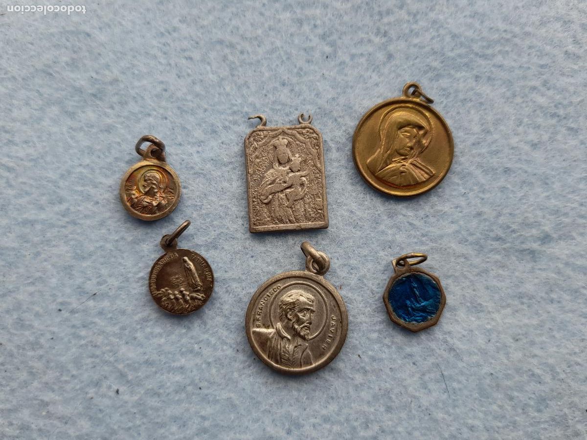 Antig&uuml;edades: Lote 6 Medallitas Religiosas. - Foto 1