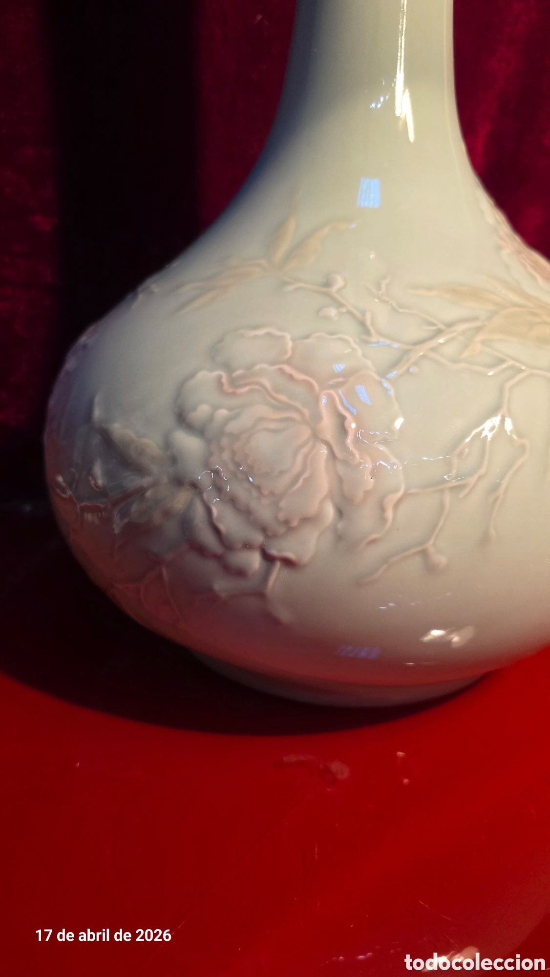 Antig&uuml;edades: Jarron porcelana lladro 48cm - Foto 2