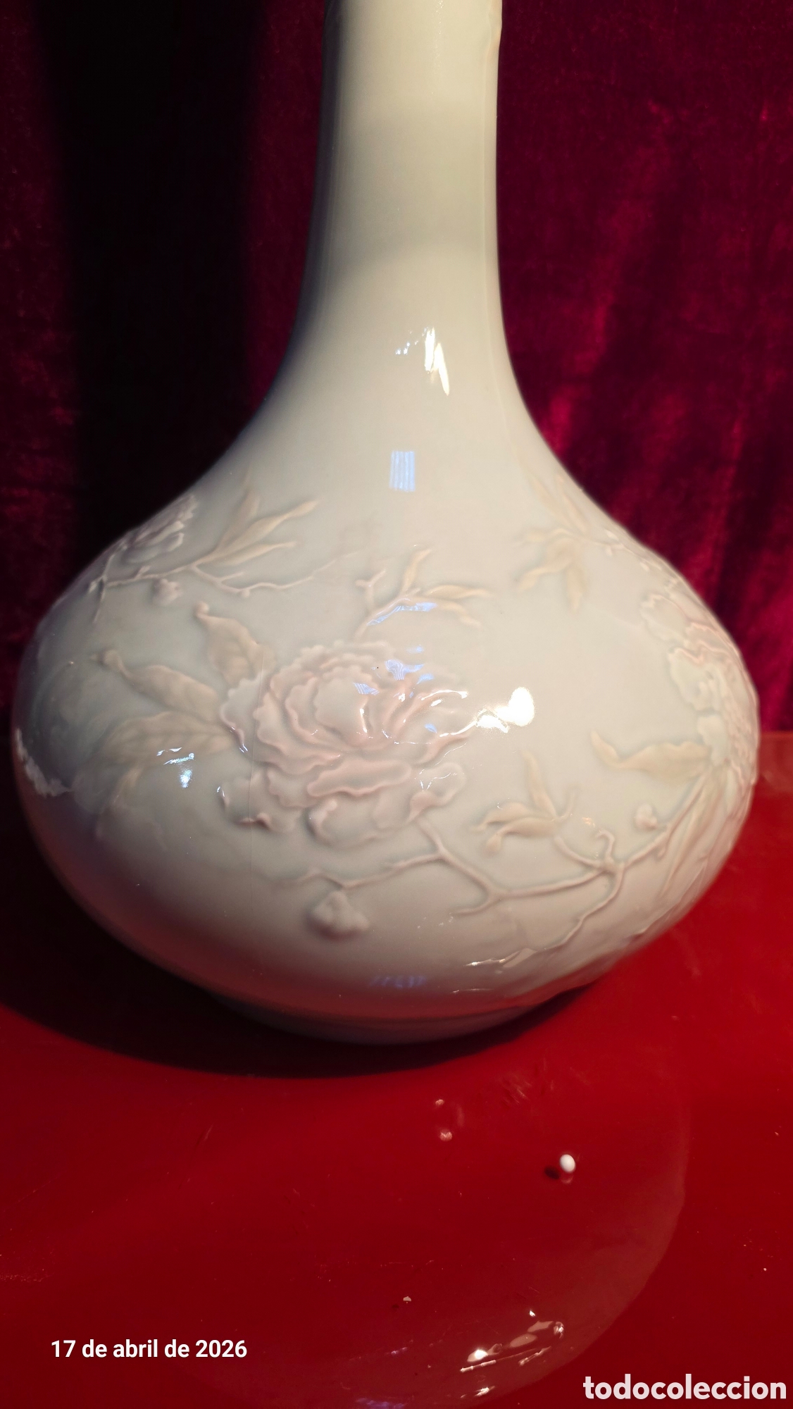 Antig&uuml;edades: Jarron porcelana lladro 48cm - Foto 3