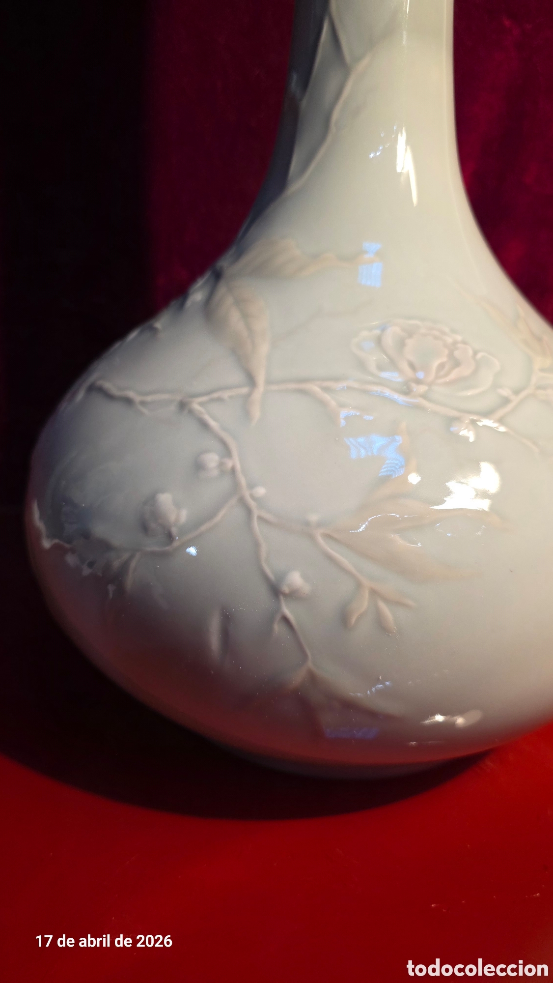 Antig&uuml;edades: Jarron porcelana lladro 48cm - Foto 4
