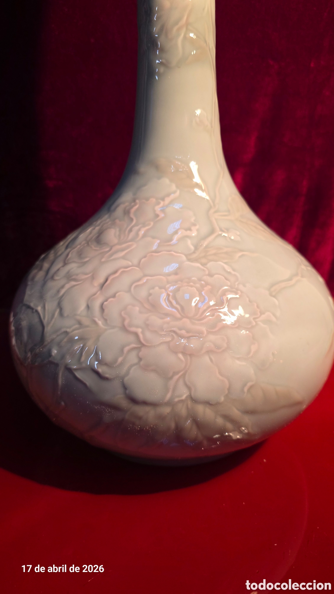 Antig&uuml;edades: Jarron porcelana lladro 48cm - Foto 5