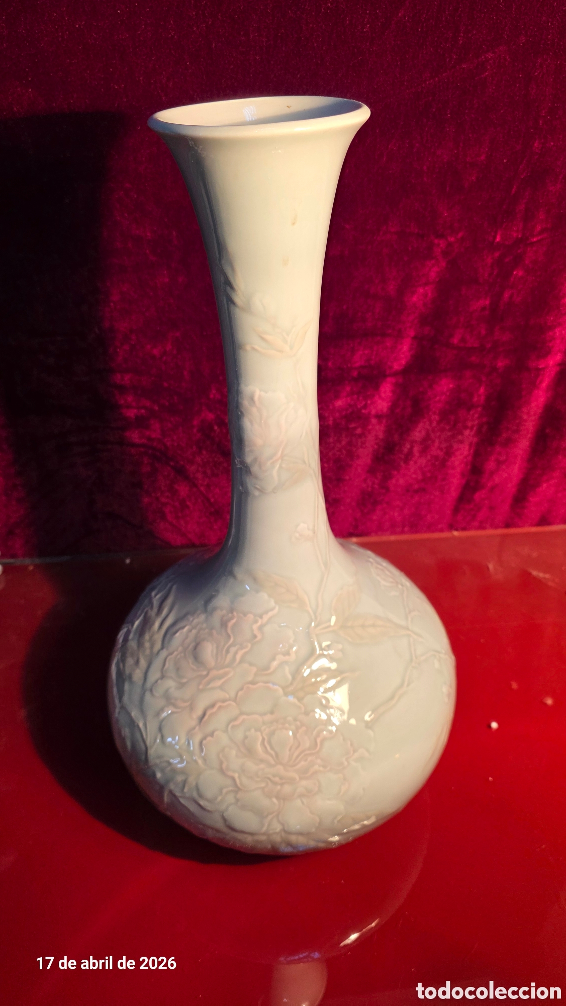 Antig&uuml;edades: Jarron porcelana lladro 48cm - Foto 6