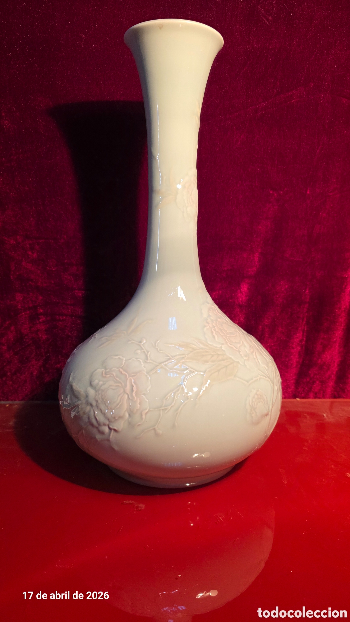 Antig&uuml;edades: Jarron porcelana lladro 48cm - Foto 1